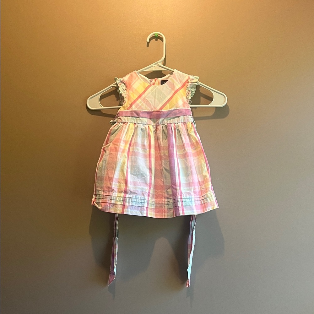 Chaps Multicolor Plaid Baby Dress
